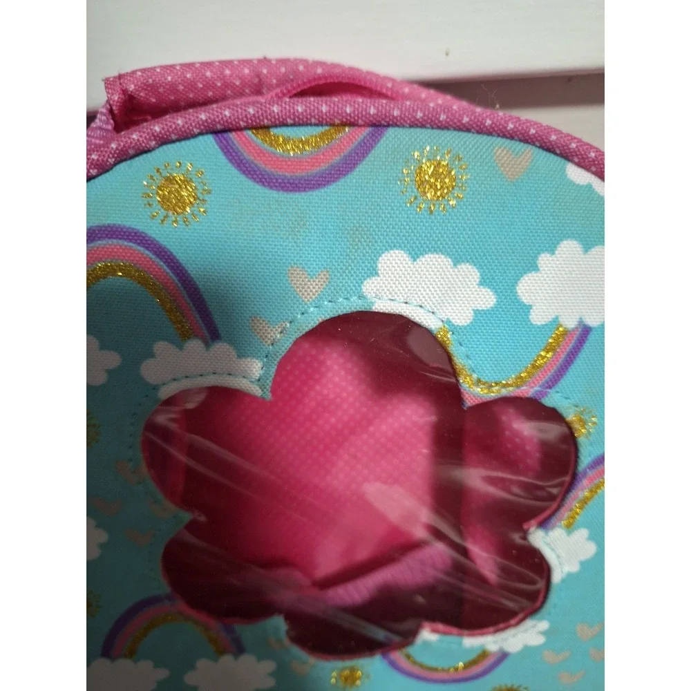 My Life As Doll Carrier pack Pink Turquoise Rainbow Cloud Sparkle Unicorn 18